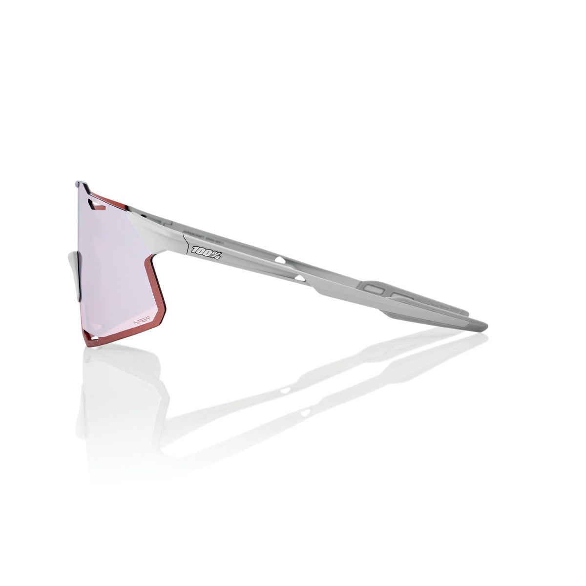 HYPERCRAFT - Matte Stone Grey - HiPER Crimson Silver Mirror Lens